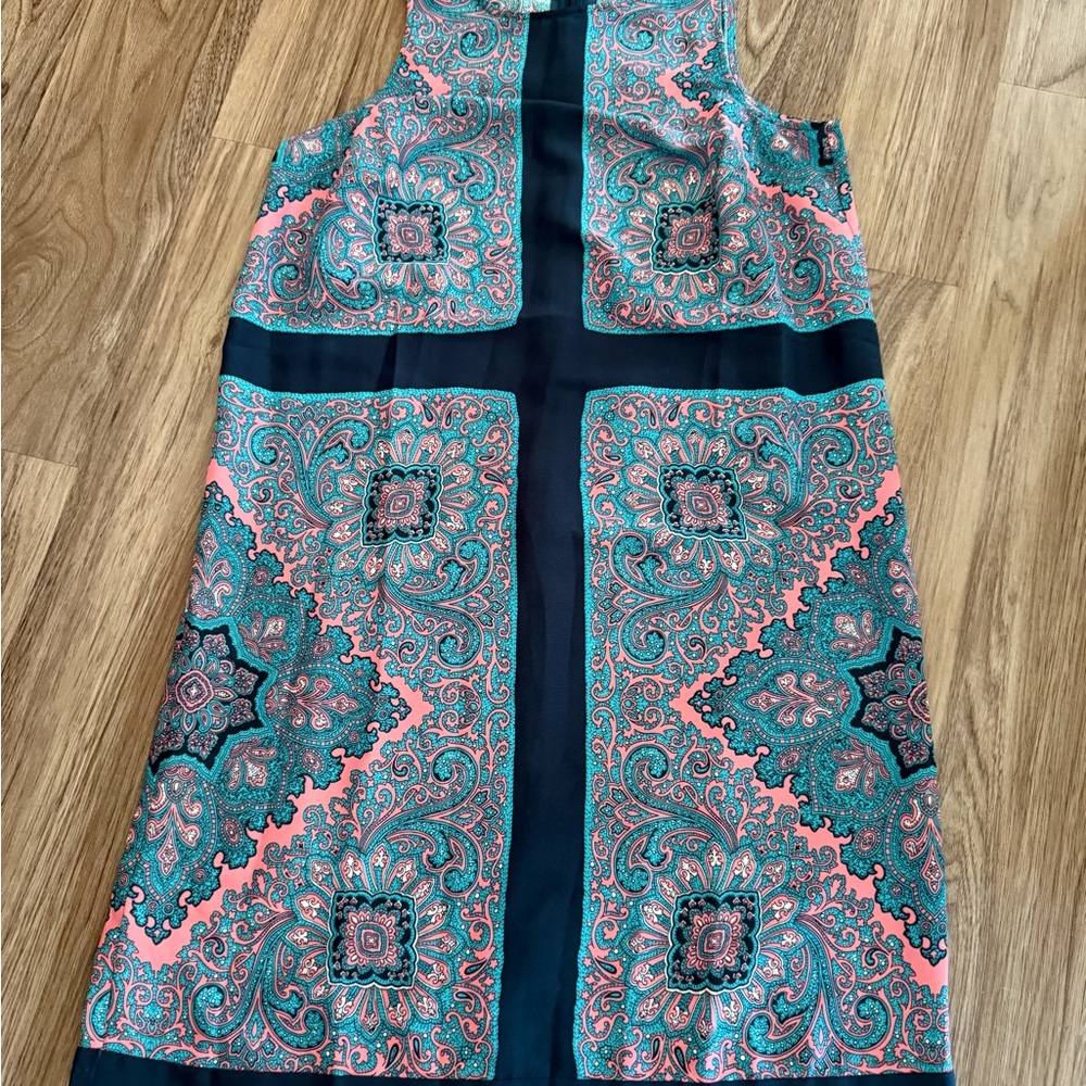 LOFT Blue and Pink Dress
